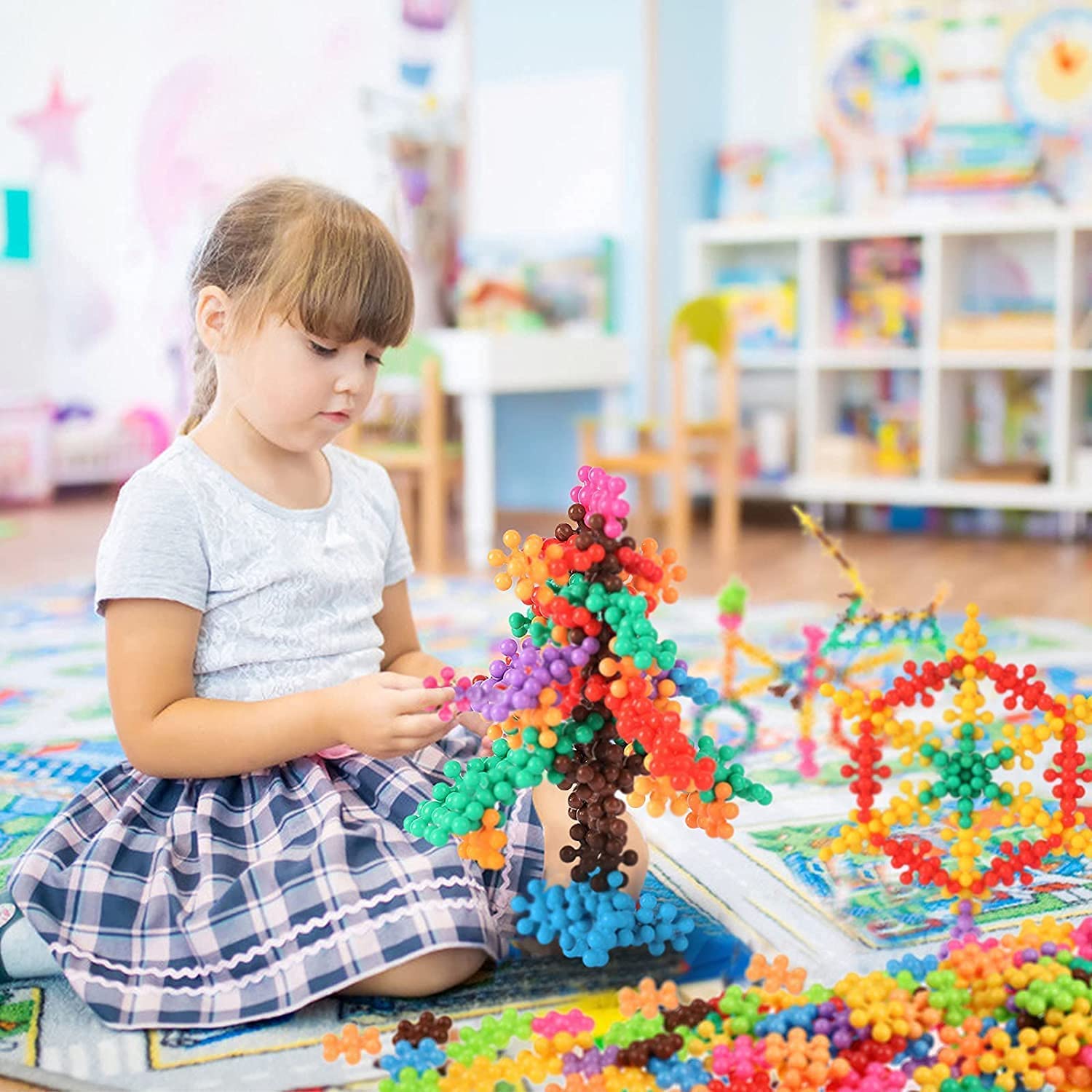 Star Links, Multicoloured Interlocking Learning Educational Blocks, Improves Creativity And Construction Blocks For Kids, 12 Months & Above, Infant and Preschool Toys