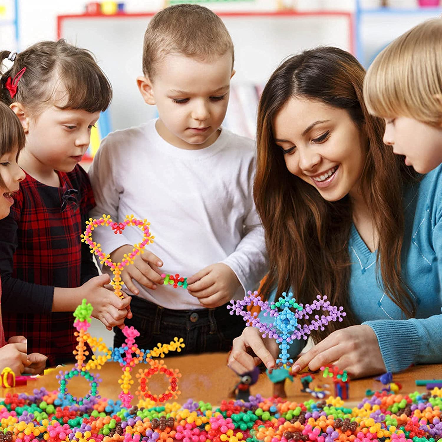 Star Links, Multicoloured Interlocking Learning Educational Blocks, Improves Creativity And Construction Blocks For Kids, 12 Months & Above, Infant and Preschool Toys