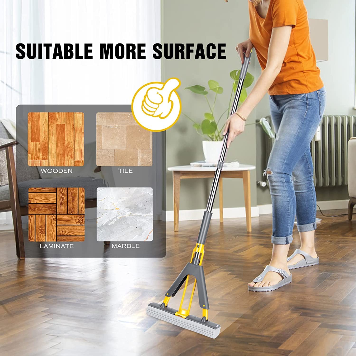 MopMagic's - Multi-Purpose Floor Cleaning Squeeze Mop