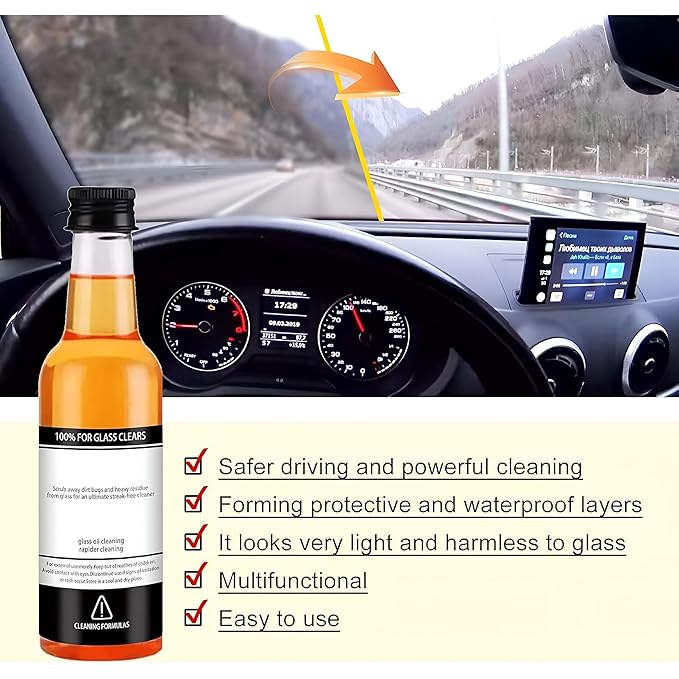 PureGlass™ Car Glass Oil Cleaner (Buy 1 Get 1 FREE🔥)